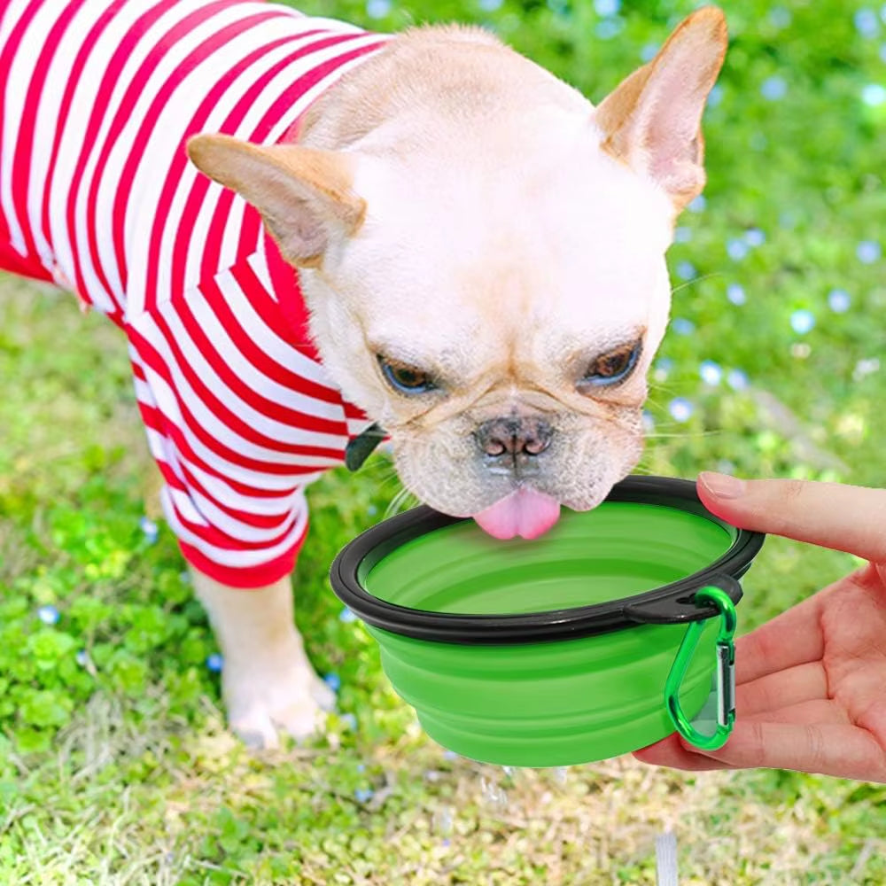 Large 34Oz Collapsible Silicone Dog Bowls Portable Eco-Friendly Travel Food and Water Feeders Custom Logo Acceptable for Pets