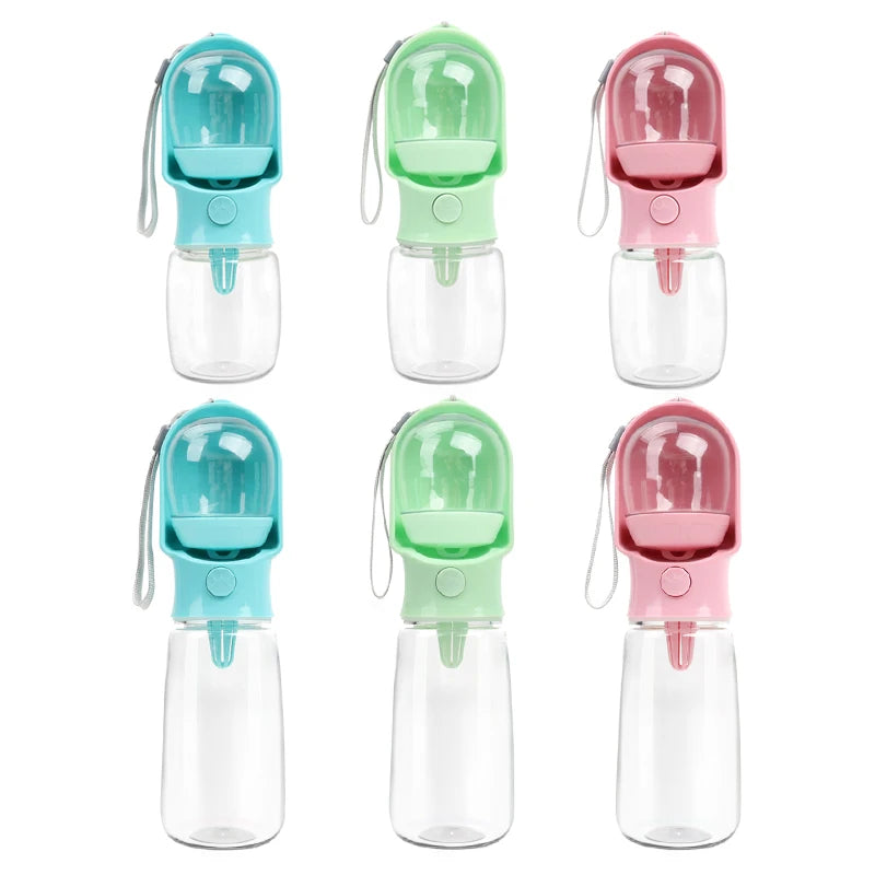 Portable Dog Drinking Water Bottle with Food Container Outdoor Puppy Pet Travel Walking Hiking Dog Water Bottle for Dogs